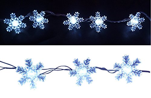 80 White Snowflake LED Lights Indoor/Outdoor Use