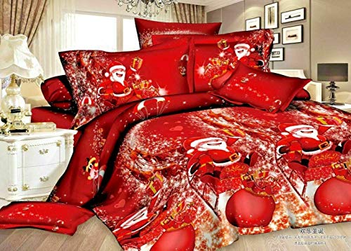 Royal Santa Christmas Duvet Set with Matching Pillowcases