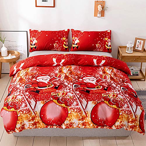 Royal Santa Christmas Duvet Set with Matching Pillowcases