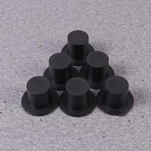 Toyvian 100pcs Mini Black Top Hats Plastic Magician Hats Christmas Black Top Hats for DIY Craft Embellishing Creating Party Supplies S