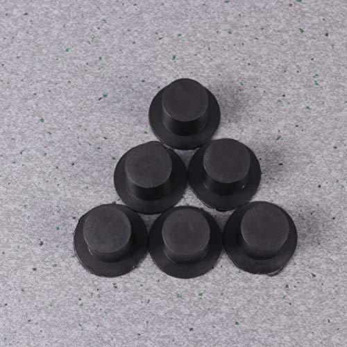 Toyvian 100pcs Mini Black Top Hats Plastic Magician Hats Christmas Black Top Hats for DIY Craft Embellishing Creating Party Supplies S