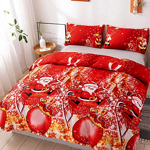 Royal Santa Christmas Duvet Set with Matching Pillowcases