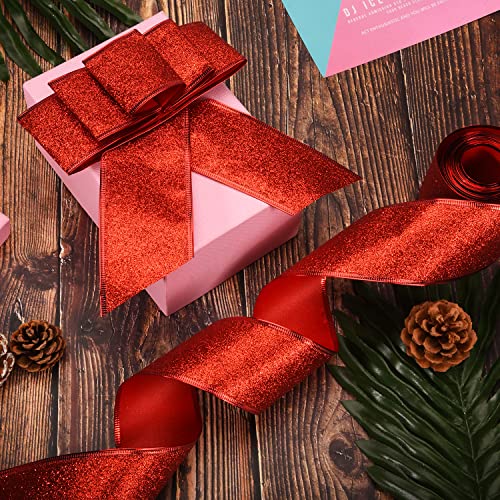 Sparkling Gold Christmas Ribbon for DIY Crafts