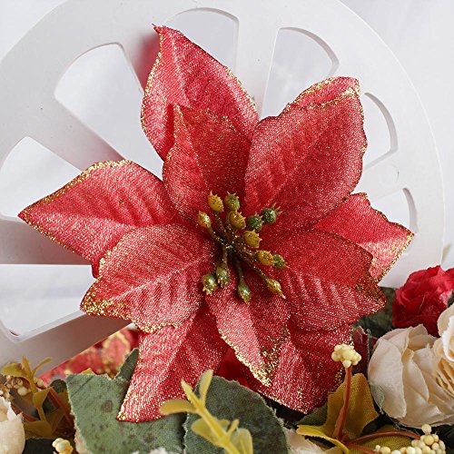 20 Poinsettia Christmas Flower Decorations For Garlands Wreaths the Tree & all crafts