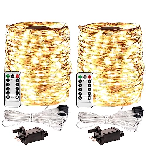 Christmas Fairy String Lights - 300 LEDs, 2-Pack