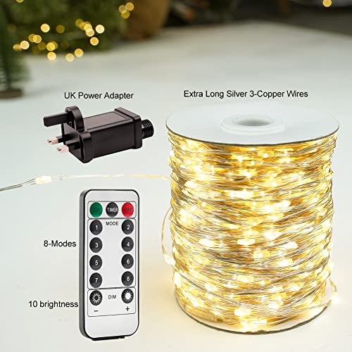 Christmas Fairy String Lights - 300 LEDs, 2-Pack