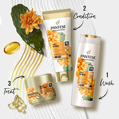 Pantene Hair Mask For Intense Frizz Ease And Frizzy Hair, Biotin, Argan Oil And Cactus Extract, Stop Frizz Before It Starts, Deeply Moisturises, Anti Frizz Hair Care Products, 300ml