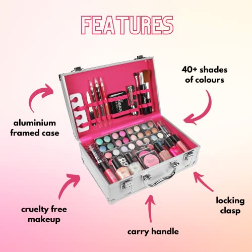 60 Piece Cosmetic Makeup Vanity Case By Urban Beauty  