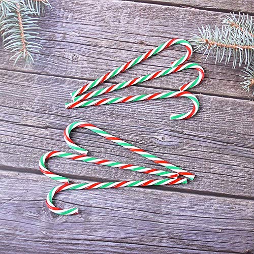 ECHG 54 Pieces Christmas Plastic Candy Cane Christmas Tree Hanging Ornaments Christmas Tree Decorations for Xmas Holiday New Years Home Decor Party Gift