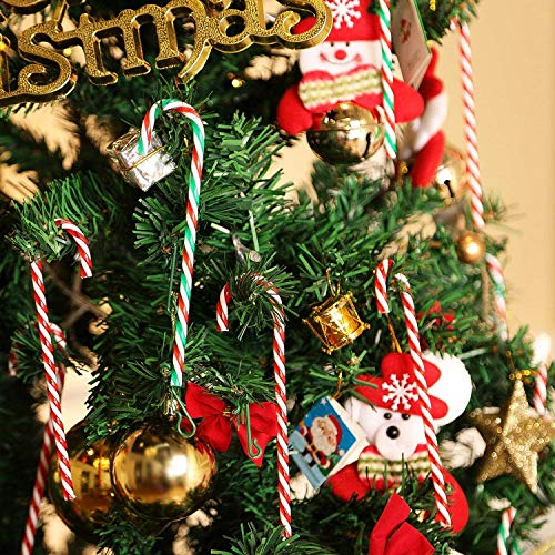 ECHG 54 Pieces Christmas Plastic Candy Cane Christmas Tree Hanging Ornaments Christmas Tree Decorations for Xmas Holiday New Years Home Decor Party Gift
