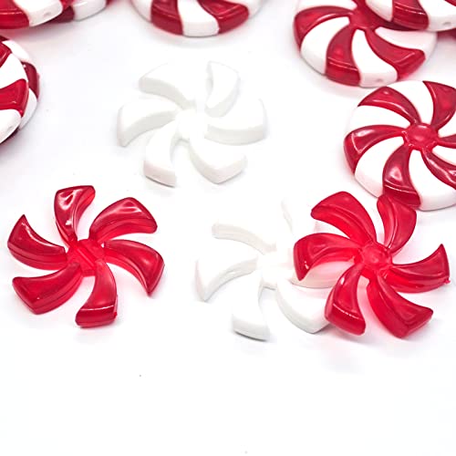  40 Pcs Christmas Lollipop Ornament Plastic Candy Cane Christmas Tree Hanging Ornaments, 