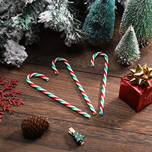 ECHG 54 Pieces Christmas Plastic Candy Cane Christmas Tree Hanging Ornaments Christmas Tree Decorations for Xmas Holiday New Years Home Decor Party Gift
