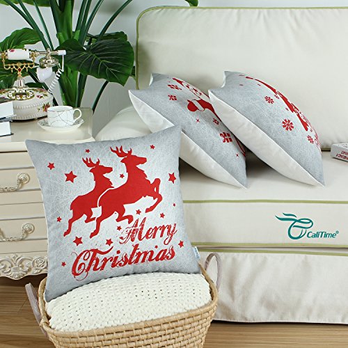  3 x Christmas Throw Cushion Covers different designs 45x45 cm