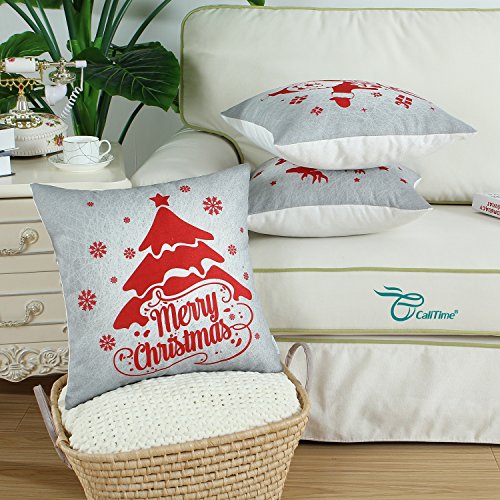  3 x Christmas Throw Cushion Covers different designs 45x45 cm