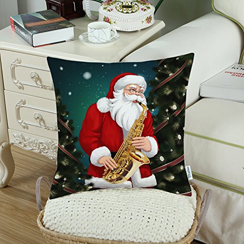 Set of 3 CaliTime Throw Pillow Covers 45cm X 45cm, Christmas Holidays Print, Snowman Reindeer Santa Clause Combo Set