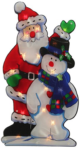 Snowman/Santa Double Sided Window Christmas Decoration