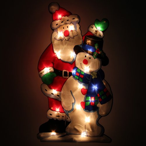 Snowman/Santa Double Sided Window Christmas Decoration