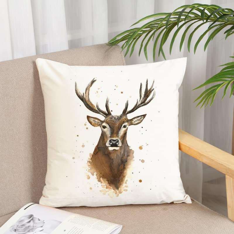 Stag Cushion Cover Stag Livingroom Couch Bed Sofa 18"x18"