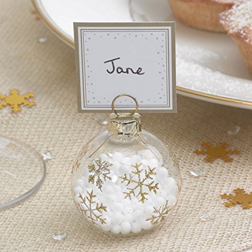 6 Gold Christmas Table Place Card Holders Table Decorations