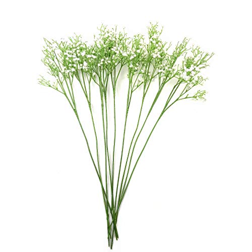 JZK 9 x Stems 27 branches of white baby’s breath artificial flowers fake gypsophila flower bouquets wedding decorations table centerpiece decor