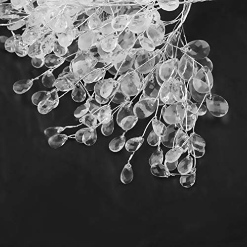 BESPORTBLE 50pcs Artificial Flower Stem Christmas Crystal Berry Stem Flower Branch for Holiday Party DIY Xmas Tree Crafts Decoration White
