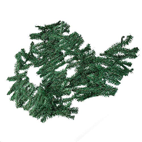 FlowersSea 8.9ft Christmas Garland Decoration Victorian Style Indoor Long Green Pine Garlands Xmas Festive for Stair Fireplaces (1Pc)