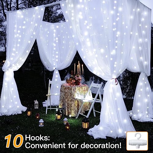 Christmas ZeMu Curtain Fairy Lights, Waterproof LED