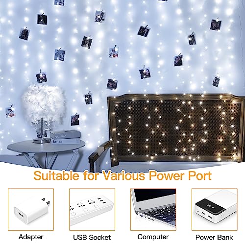 Christmas ZeMu Curtain Fairy Lights, Waterproof LED