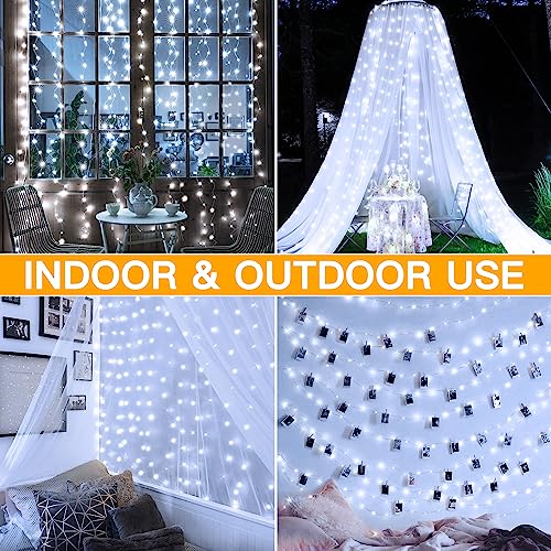 Christmas ZeMu Curtain Fairy Lights, Waterproof LED