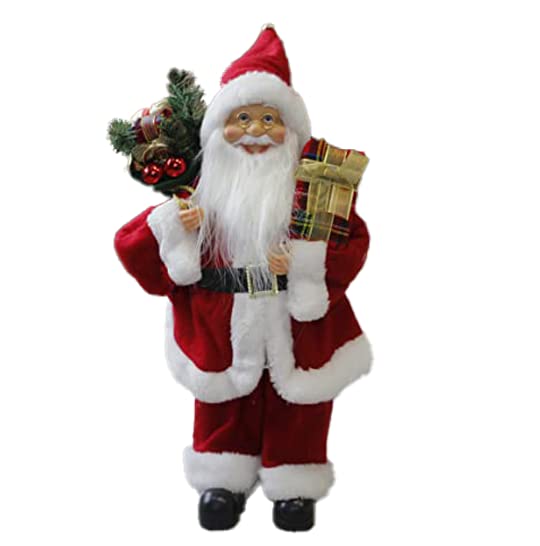 Traditional Standing RED Santa Claus Decoration - 40cm