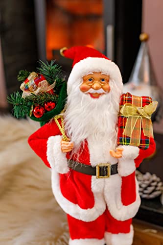 Traditional Standing RED Santa Claus Decoration - 40cm