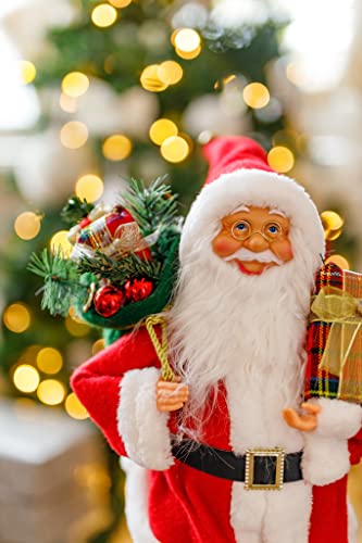 Traditional Standing RED Santa Claus Decoration - 40cm