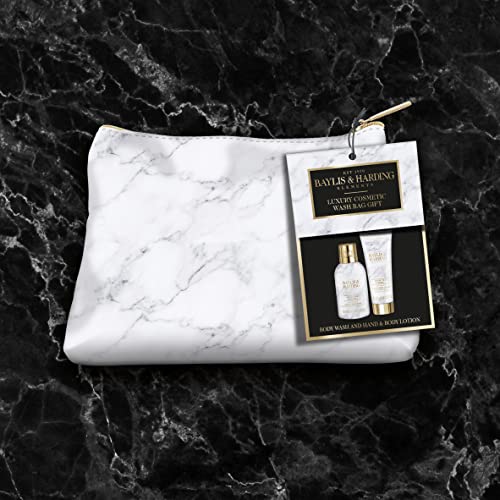 Luxury Marble Effect Cosmetic Wash Bag Gift Set