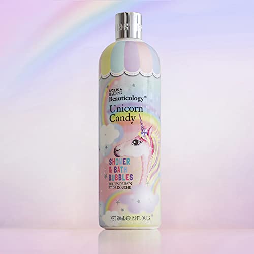 Baylis & Harding Beauticology Shower & Bath Bubbles, Unicorn Candy, 500ml, (Pack of 3) - Vegan Friendly