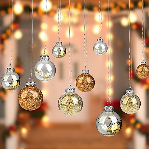 Sparkling Gold Christmas Baubles: Tree Decor (7cm/24pcs)