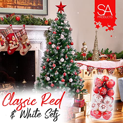 Glitter Christmas Balls Set - Tree Baubles Pack