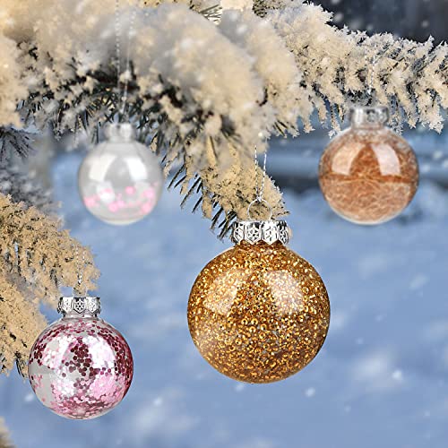 Sparkling Gold Christmas Baubles: Tree Decor (7cm/24pcs)