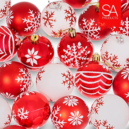Glitter Christmas Balls Set - Tree Baubles Pack