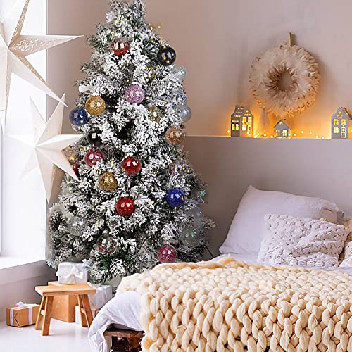 Sparkling Gold Christmas Baubles: Tree Decor (7cm/24pcs)