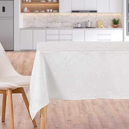 Blizzard Snowflake Tablecloth Set - Christmas 52x70" (132x178cm)