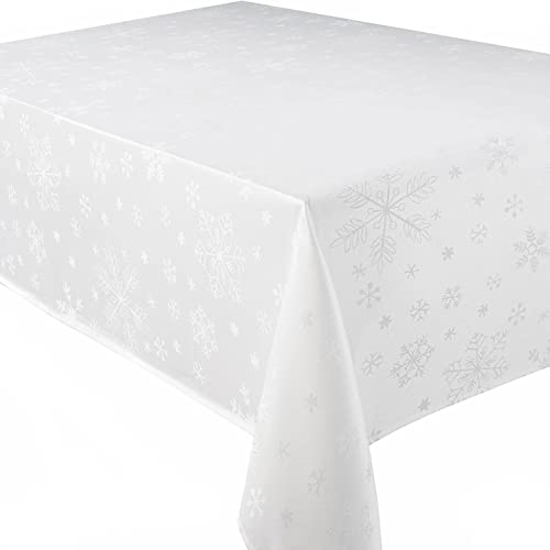 Blizzard Snowflake Tablecloth Set - Christmas 52x70" (132x178cm)
