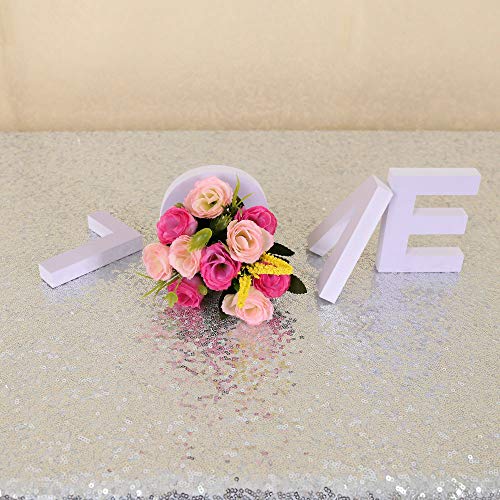 Glitter Silver Sequin Tablecloth - Perfect for Christmas!