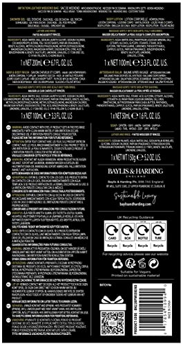 Baylis & Harding Men's Signature Collection Black Pepper & Ginseng Luxury Weekend Travel Bag Gift Set- Vegan Friendly