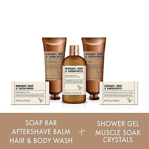 Baylis & Harding The Fuzzy Duck Bergamot, Hemp & Sandalwood Men's Luxury Grooming Gift Set - Vegan Friendly