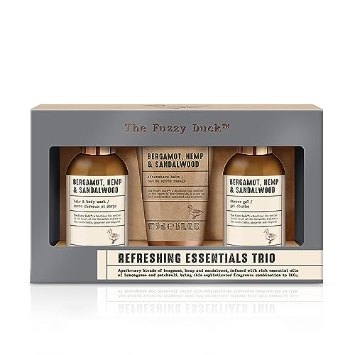 Baylis & Harding The Fuzzy Duck Bergamot, Hemp & Sandalwood Men's Luxury Mini Trio Gift Set - Vegan Friendly