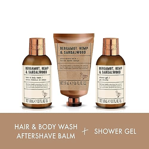 Baylis & Harding The Fuzzy Duck Bergamot, Hemp & Sandalwood Men's Luxury Mini Trio Gift Set - Vegan Friendly