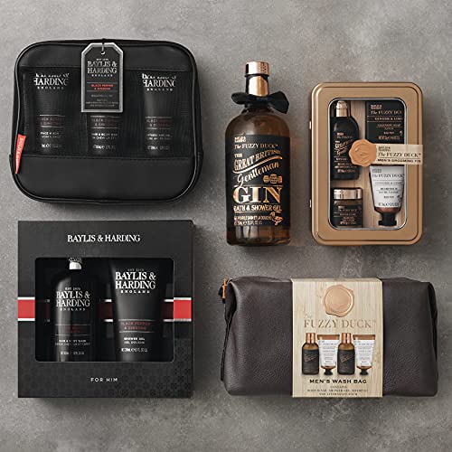 Baylis & Harding Signature Men's Black Pepper & Ginseng Wash Bag Gift Set - Vegan Friendly