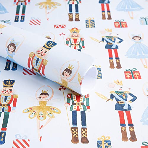 Eco-friendly Nutcracker Christmas Gift Wrap Set - Designed for All