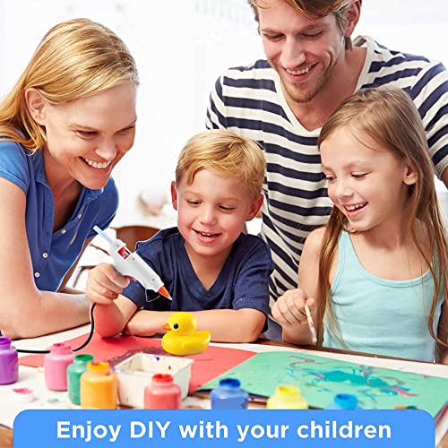 Hot Glue Gun, Mini Glue Gun for Crafting, 50pcs Glue Sticks, Fast Heating,for Kids Crafts,Festival DIY,Card, Plastic, Fabric, Home Office Repairing,20W,White