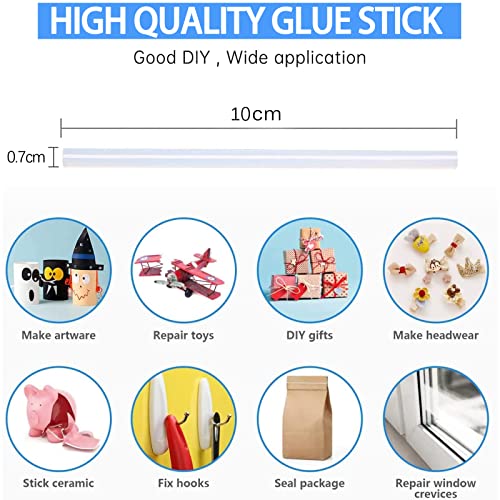 Hot Glue Gun, Mini Glue Gun for Crafting, 50pcs Glue Sticks, Fast Heating,for Kids Crafts,Festival DIY,Card, Plastic, Fabric, Home Office Repairing,20W,White